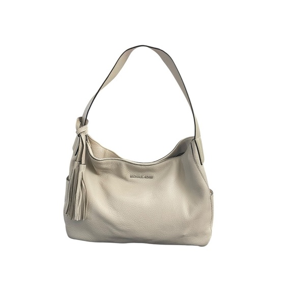 Michael Kors Beige Pebble Leather Shoulder Bag - Picture 4 of 12